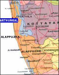 map of arthunkal, alappuzha